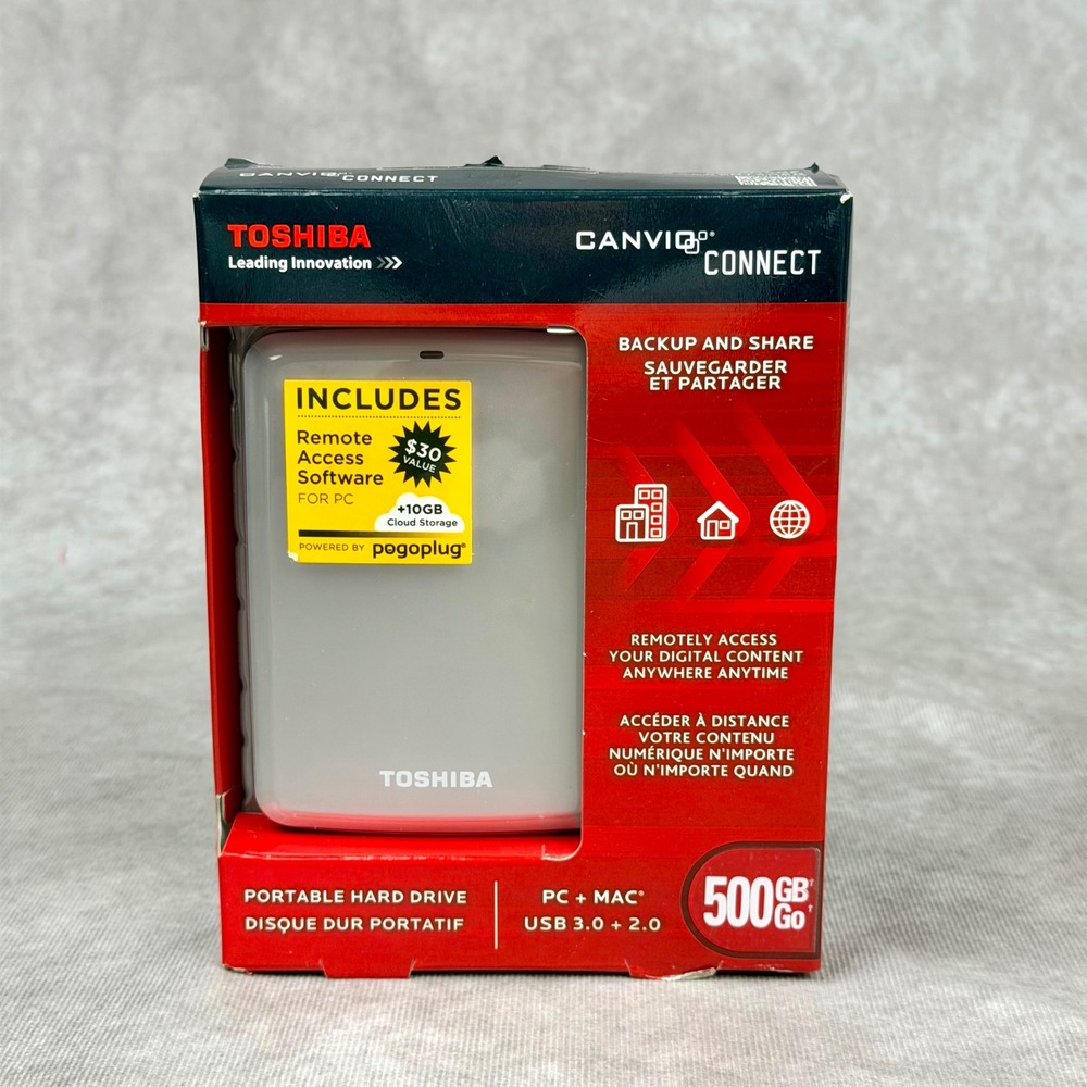 Toshiba Canvio Connect 500GB Portable External Hard Drive PC & MAC HDTC705XS3A1
